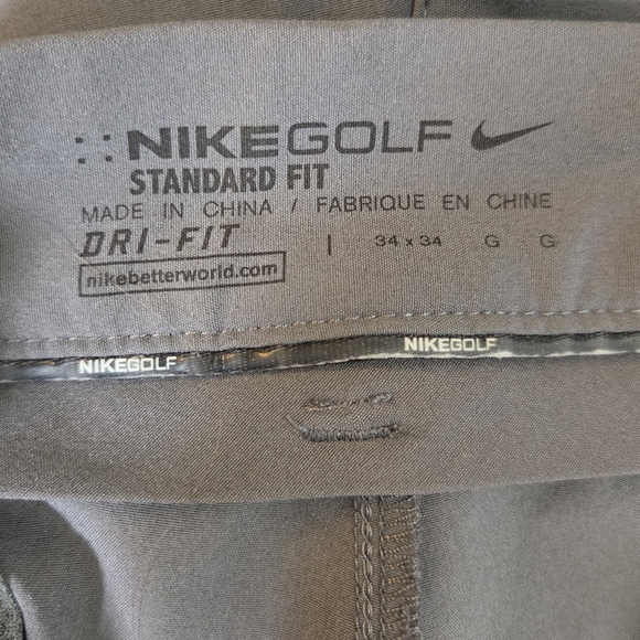 Nike Dri Fit Grey Golf Pants Size 34x 34 - Picture 5 of 5